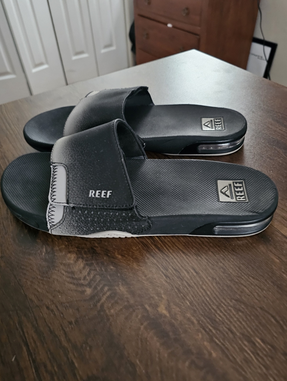 Reef Men's Black Slide Sandals with Cushioned Footbed Mens 11